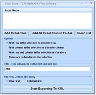 Excel Export To XML Software screenshot